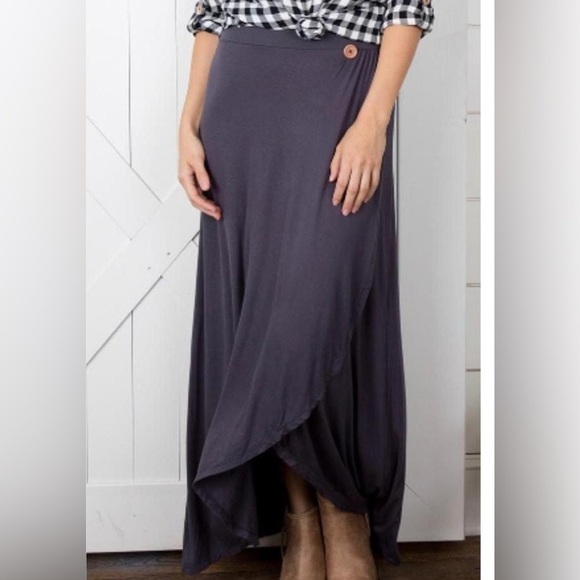 Matilda Jane Faux Wrap Maxi Skirt XL - Picture 2 of 6
